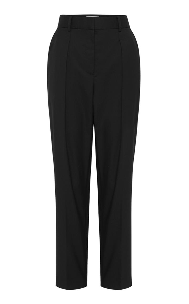 Moda Operandi Rebecca Vallance Salma Pleated Silk-wool Straight-leg Trousers