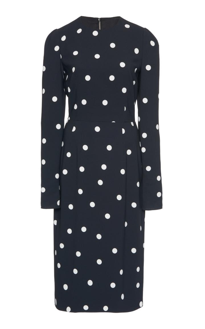 Dolce & Gabbana Crazy For Sicily Polka-dot Crepe Midi Dress