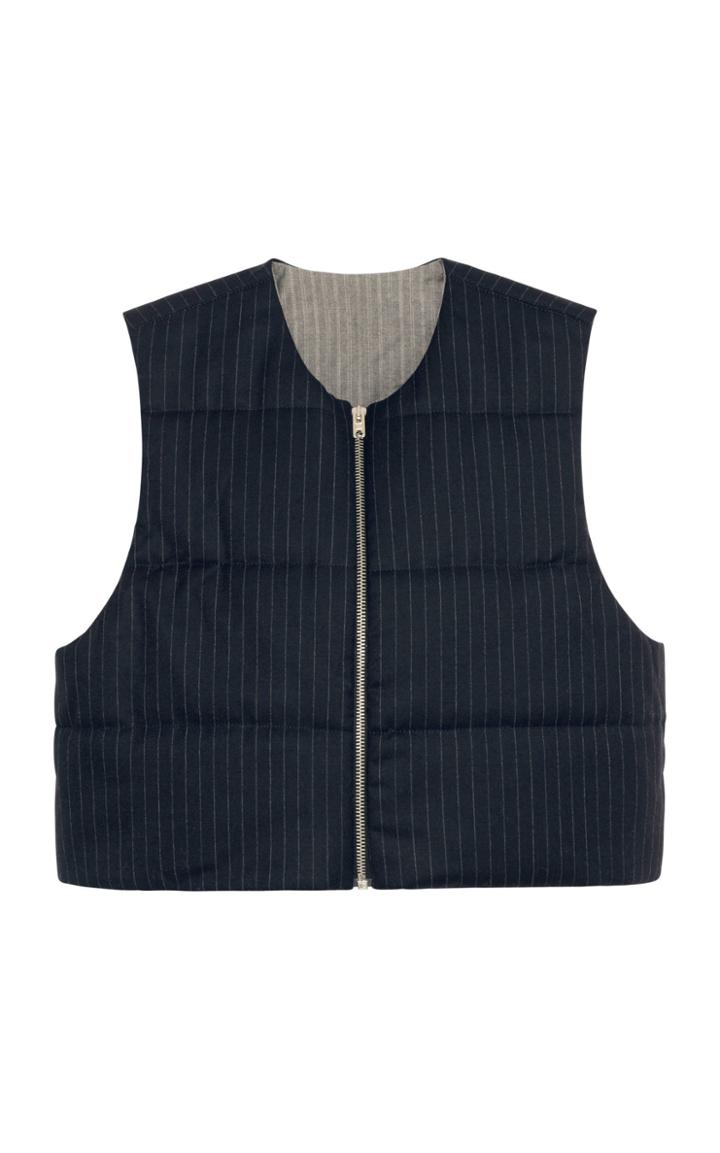 Moda Operandi Alfie Cropped Reversible Wool Vest - M'o Exclusive