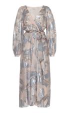 Temperley London Kitty Metallic Wrap-effect Dress