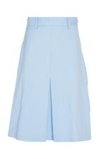 Matthew Adams Dolan Front Pleat Wool Cargo Skirt