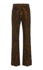3.1 Phillip Lim Mid-rise Flared-leg Zebra Jacquard Pants