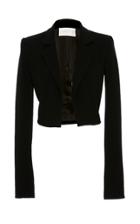 Pamella Roland Stretch Crepe Cropped Jacket
