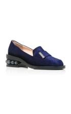 Nicholas Kirkwood Casati Embellished Velvet Loafers