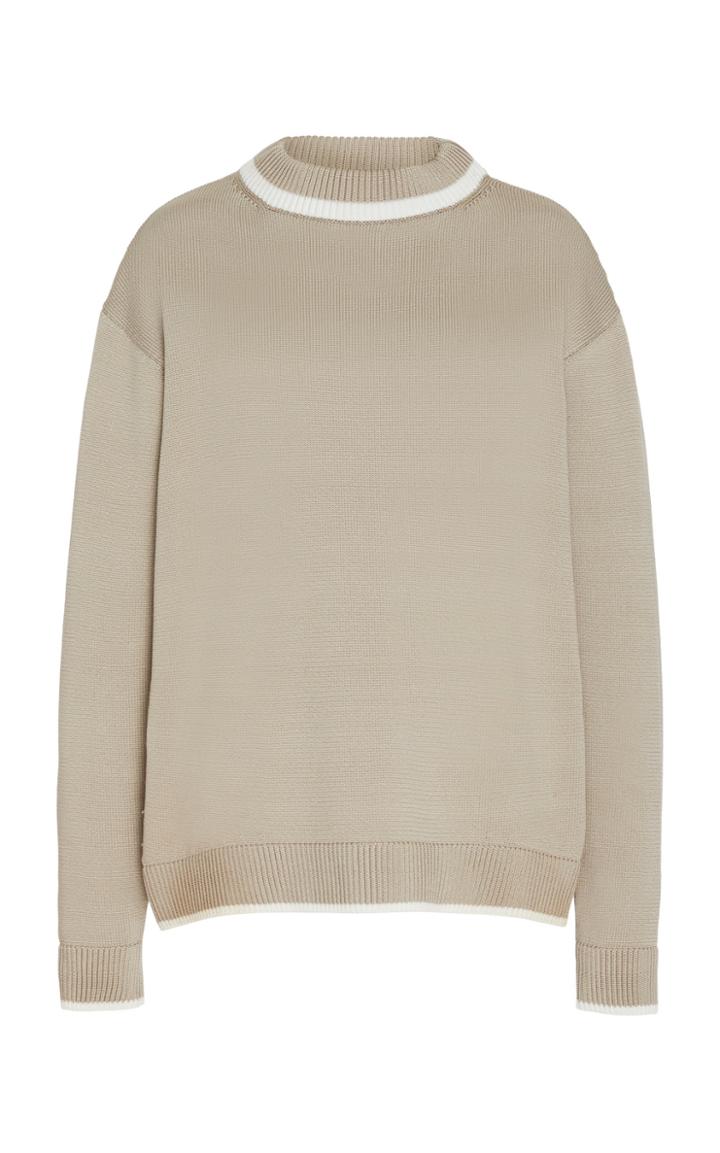 Moda Operandi Brandon Maxwell Two-tone Ribbed-knit Sweater Size: Xs