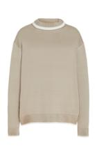 Moda Operandi Brandon Maxwell Two-tone Ribbed-knit Sweater Size: Xs