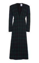 Rosie Assoulin Plaid Wool-blend Maxi Dress