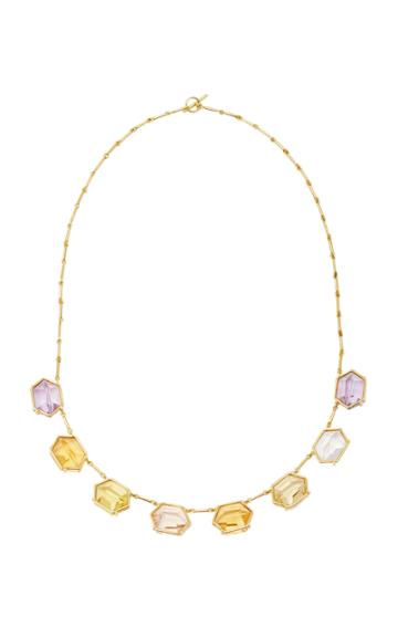 Misui Klar Amethyst Citrine Beryl And Morganite Necklace