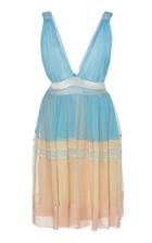 Alberta Ferretti Cutout Silk Mini Dress