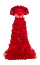 Dolce & Gabbana Ruffled Silk Chiffon Gown