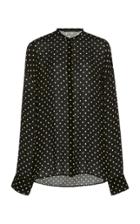 Moda Operandi Haider Ackermann Oversized Silk Polka Dot Shirt Size: 34