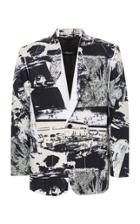 Moda Operandi 3.1 Phillip Lim Postcard Print 3 Button Blazer Size: 34