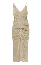 Eleanor Balfour Philippa Ruched Velvet Midi Dress