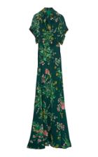 Rochas Floral-print Silk Gown