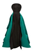 Elizabeth Kennedy Strapless Gown With Ruffles And Train