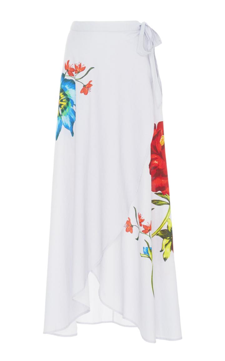 Onia Amanda Floral-print Wap Skirt
