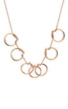 Ginette Ny Tiny Seven Circles 18k Rose Gold Necklace