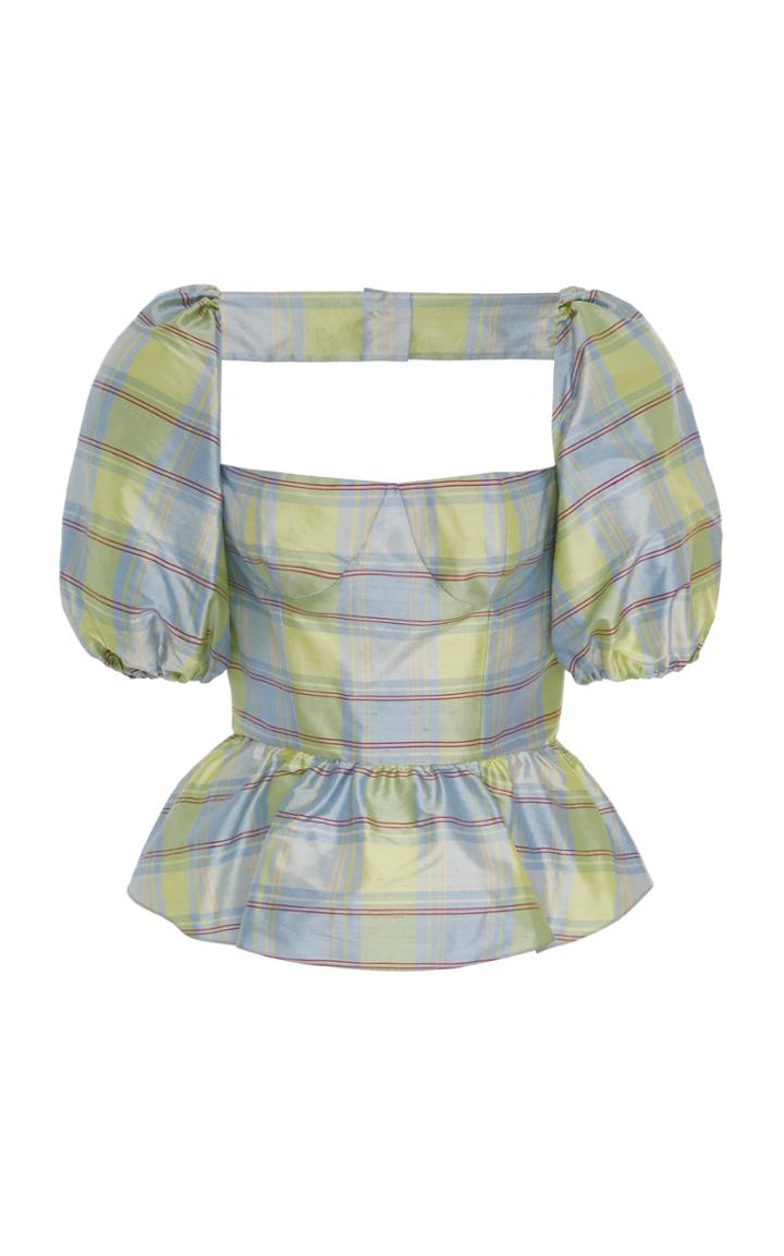 Markarian Barber Peplum Silk Top