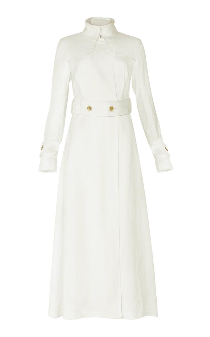 Moda Operandi Studio Amelia Marple Satin-linen Trench Dress