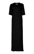 Ami Leather And Cotton T-shirt Dress
