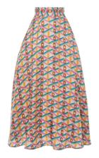 Moda Operandi Le Sirenuse Positano Balance Livia Printed Silk Midi Skirt Size: 38