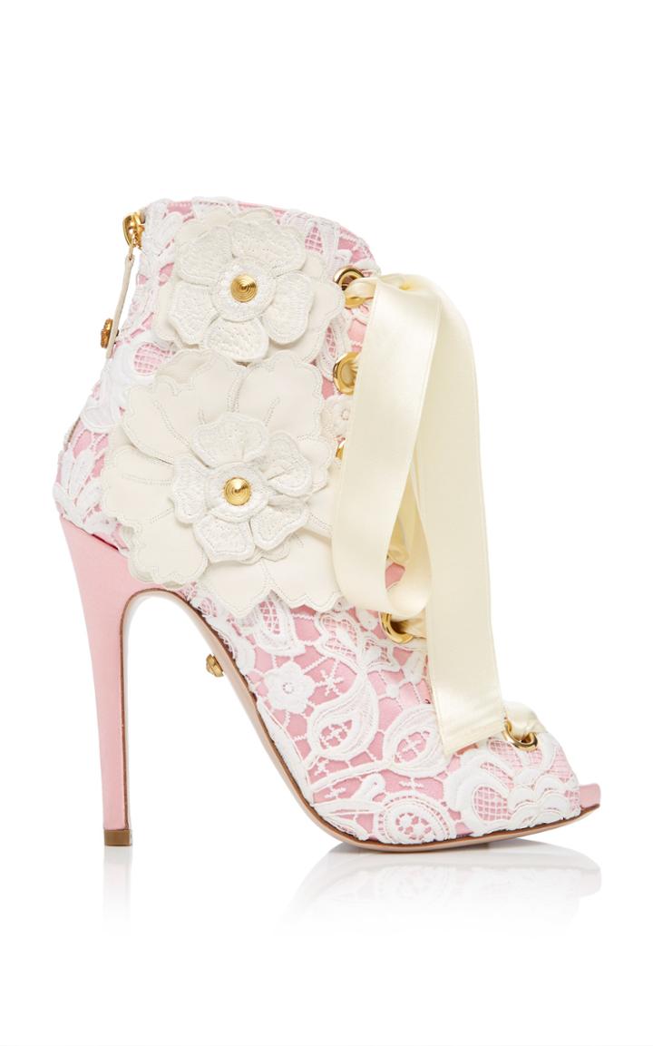 Fausto Puglisi Floral High Heel Booties