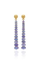 Moda Operandi Loren Nicole 22k Yellow Gold Tanzanite Drop Earrings