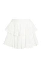 Moda Operandi Loveshackfancy Swiss Dot Cotton Mini Skirt