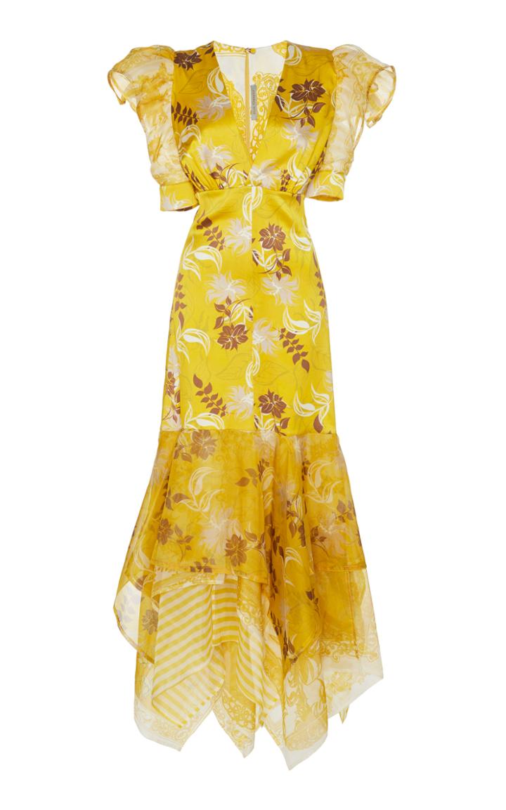 Silvia Tcherassi Lycka Layered Silk-blend Dress