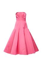Elizabeth Kennedy Satin Strapless Drop Waist Cocktail