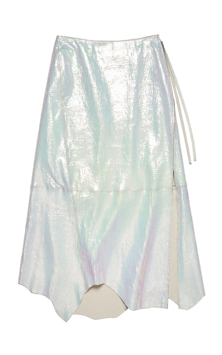 Moda Operandi Acne Studios Iridescent Leather Skirt