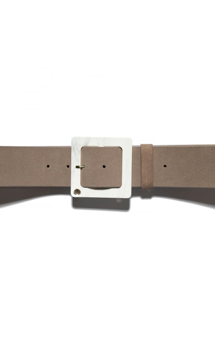 Lele Sadoughi Marbled Suede And Acetate Belt