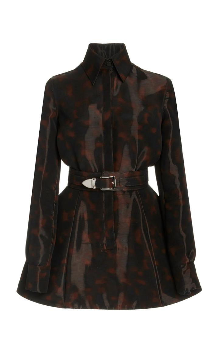 Moda Operandi Brandon Maxwell Liquid Tortoise Print Mini Dress