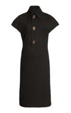 Bottega Veneta Button-detailed Cotton-blend Midi Shirt Dress