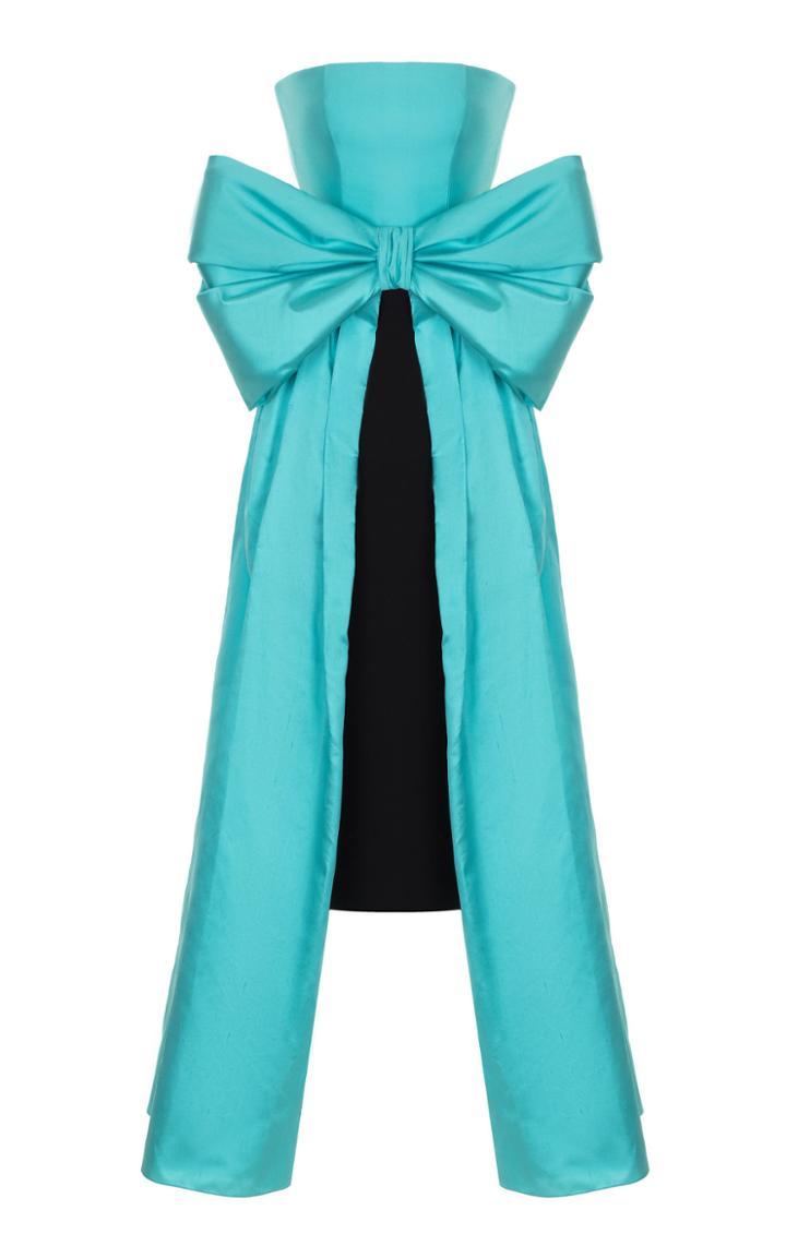 Rasario Oversized Bow Detail Silk-blend Dress