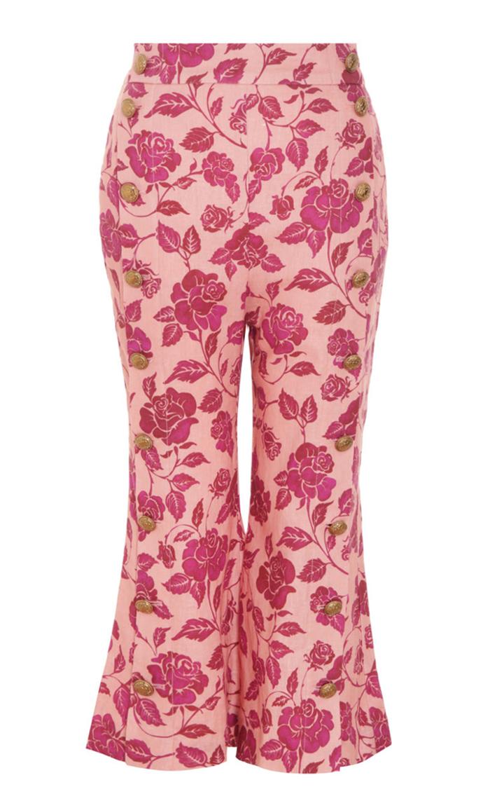 Moda Operandi Zimmermann The Lovestruck Printed Linen Tuxedo Pant