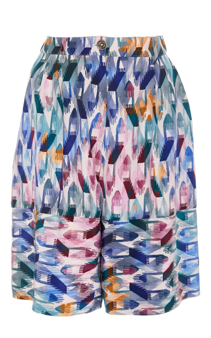 Christina Economou Printed Bermuda Shorts