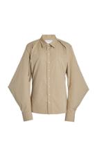 Bottega Veneta Cape-sleeve Cotton-blend Poplin Shirt