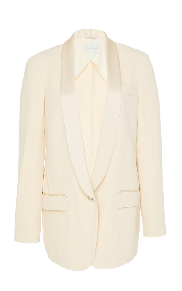 Arj Lise Single Breasted Crepe Tuxedo Blazer