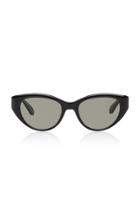 Garrett Leight Del Rey 50 Black Acetate Round-frame Sunglasses
