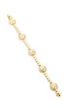 Sheryl Lowe 14k Yellow Gold Evil Eye Tennis Bracelet