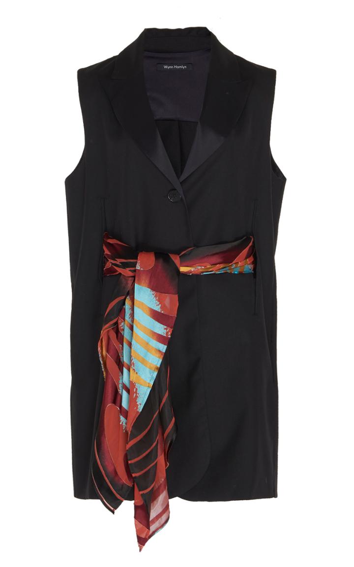 Wynn Hamlyn Scarf Wool-blend Blazer Dress