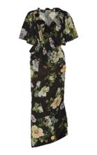 Moda Operandi Preen By Thornton Bregazzi Wakako Printed Jersey Asymmetric Dress Size