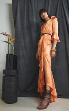 Hellessy Marina Satin-effect Jacquard Maxi Dress
