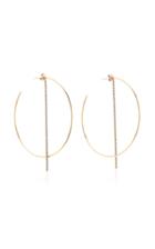 Diane Kordas Hoop Earrings With White Diamond Bar