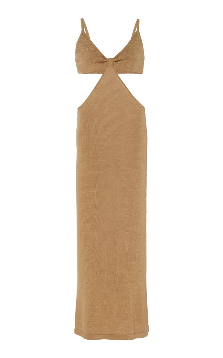 Moda Operandi Cult Gaia Serita Cotton-blend Ribbed-knit Cutout Dress Size: S