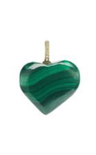 Moda Operandi Jenna Blake 18k Yellow Gold Malachite Heart Charm