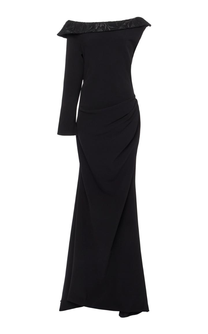 Christian Siriano One Sleeve Crepe Gown