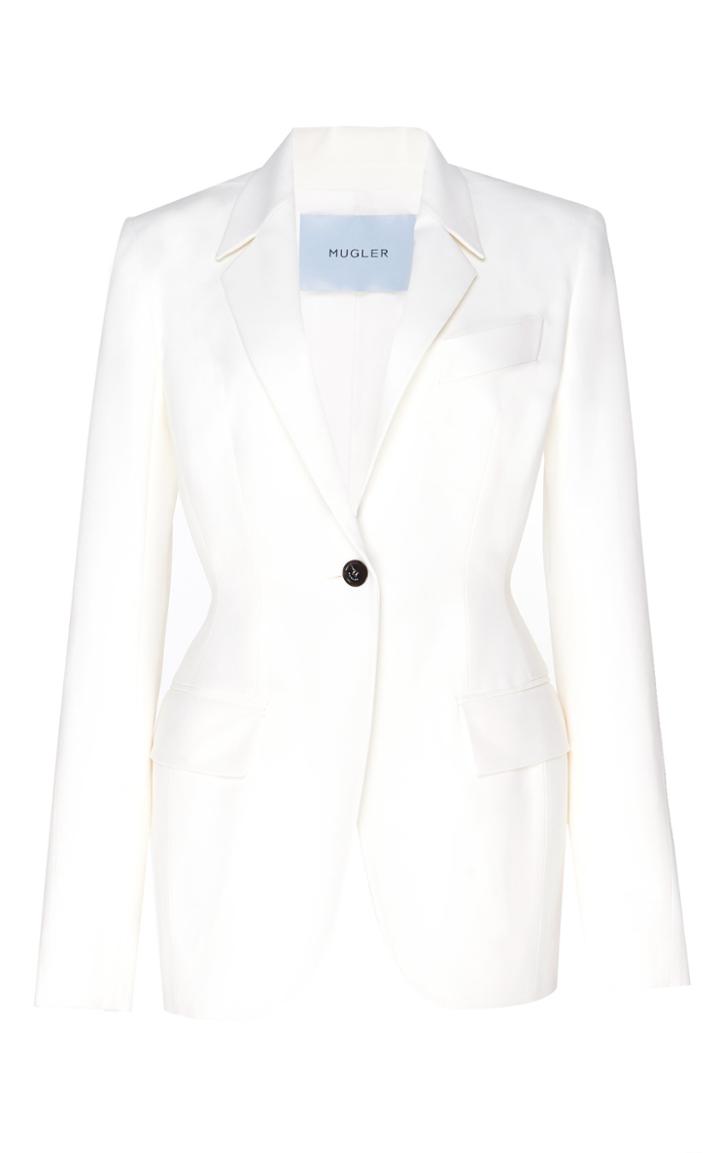 Mugler Wool-blend Cinched Blazer