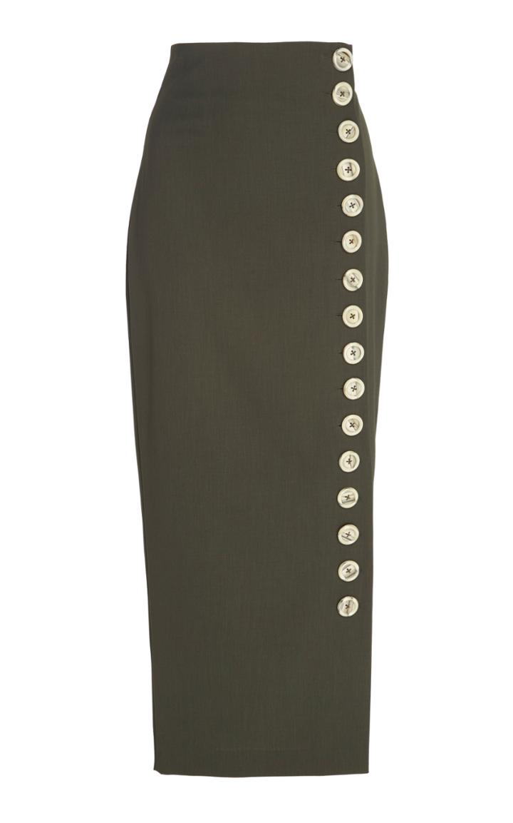 A.w.a.k.e. Mode Button-detailed Pencil Skirt